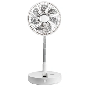 Vevor Foldable Oscillating Standing Fan Remote Control 4 Speed Adjustable Portable Desk Quiet Fan Rechargeable USB