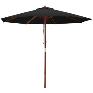 Outdoor Umbrella 2.7M Pole Cantilever Stand Garden Umbrellas Patio Black