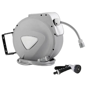Retractable Water Hose Reel Garden Storage AutoRewind Spray Gun