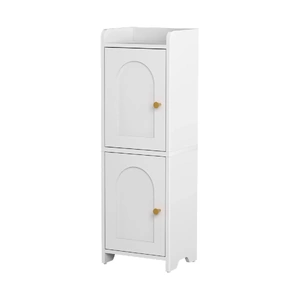 Bathroom Storage Cabinet 2-Tier Slim Toilet Organizer Adjustable