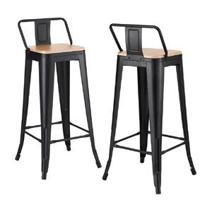 Bar Stools Kitchen Counter High Chair Dining Stackable Metal