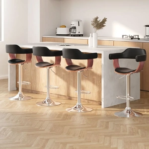 Bar Stools Gas Lift Leather w/Armrest