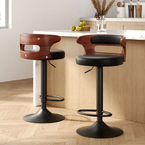 Bar Stools Gas Lift Faux Leather
