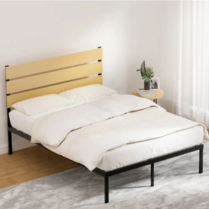 Bed Frame Metal Base Mattress Platform Foundation PAULA