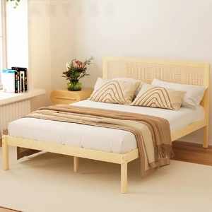 Bed Frame Rattan Wooden RITA