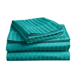 stripe microfibre sheet set