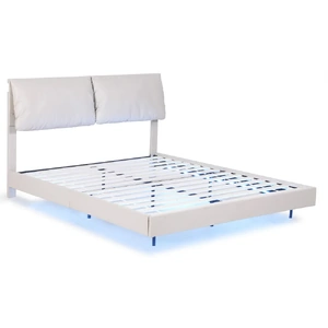 Artiss Bed Frame RGB LED Floating Beds Adjustable Headboard
