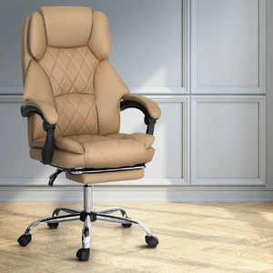 Executive Office Chair Leather Footrest