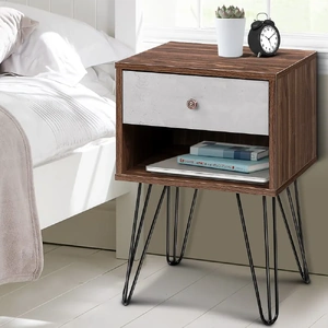 Bedside Table 1 Drawers with Shelf