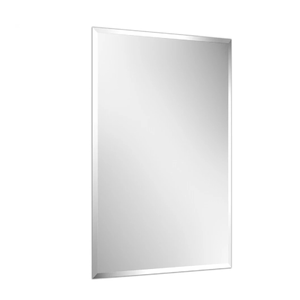 P&P Rectangular Wall Mirror Frameless Beveled Edge Glass for Modern Rooms
