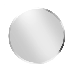 P&P Round Wall Mirror Frameless Beveled Edge Glass for Stylish Homes