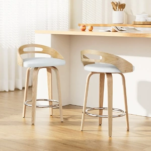 Bar Stools Swivel Dining Chairs Low Back Counter Seat PU