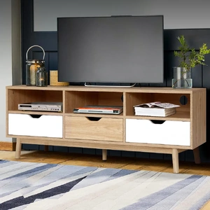 TV Cabinet Entertainment Unit Stand Wooden Storage Scandinavian