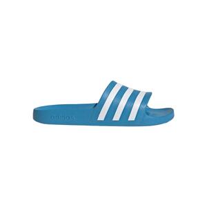 Blue/White Adidas Slides with Cloudfoam Cushioning
