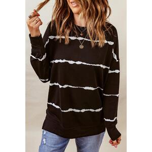Azura Exchange Abstract Striped Long Sleeve Sweatshirt