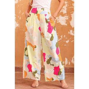 Azura Exchange Color Palette Print Wide Leg Pants