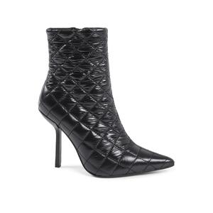 Fabric High Heel Ankle Boot