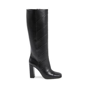 Quilted Leather High Boots