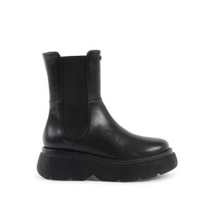 Paneled Leather Chelsea Ankle Boot