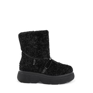 Modern Shearling Ankle Boot with Rubber Soles