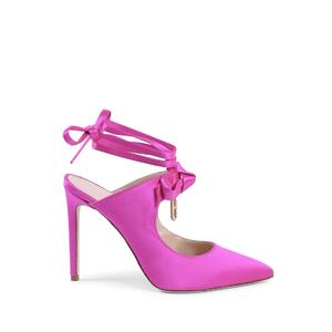 Satin Bow Mule with Stiletto Heel
