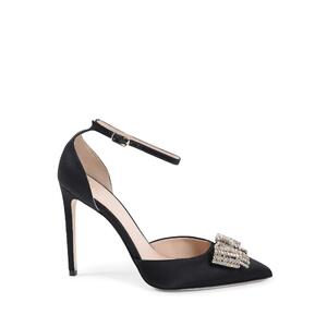 Crystal Bow Satin Pump