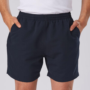 Men's Breathable Mesh-Lined Swim Shorts Quick Dry Gym Sport Running Track Pants, Navy