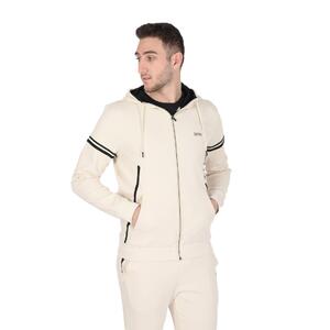 Hugo Boss Men's White Cotton Blend Sweatshirt in White