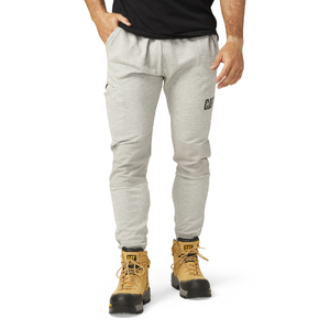 Caterpillar Track Pants Trackies Work Casual Gym Slim Fit w Hem Joggers - Grey