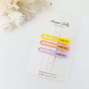 MANGO JELLY Gloss Glaze Wavy Hair Clips - Candy
