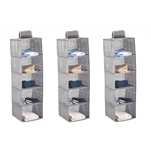 3 Pack 5-Tier Shelf Hanging Closet Organizer and Storage for Clothes