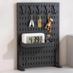 CARLA HOME Desk Pegboard Organizer Kit with Hooks, Tray & Mount Ideal for Office, Gaming Setup & Home Workspace Organization
