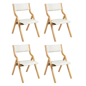 4x Dining Chairs Foldable PU
