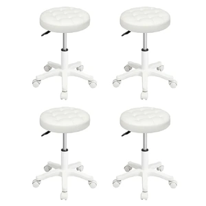 4x Rolling Bar Stool Swivel Salon SPA Chair