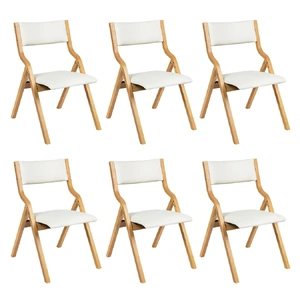 6x Dining Chairs Foldable PU