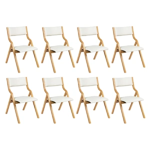 8x Dining Chairs Foldable PU