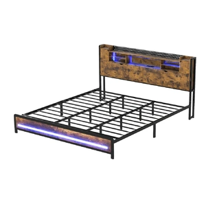 Bed Frame Storage Headboard Industrial