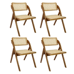 Foldable Rattan Dining Chairs