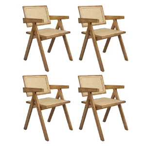 Dining Chair Solid Wood Rattan