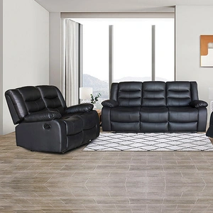 3+2 Seater Recliner Sofa In Faux Leather Lounge Couch