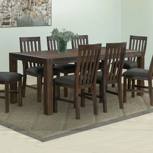 Dining Table Size Solid Acacia Wooden Base Chocolate