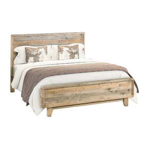Wooden Bed Frame in Solid Wood Antique Design Light