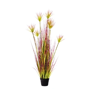 Purple-Red Artificial Indoor Potted Papyrus Plant Tree Artificial Simulation Decorative