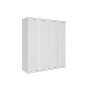 4 Door White Wardrobe Cabinet