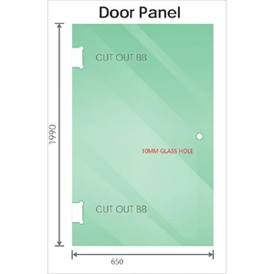 110x70cm Corner Frameless Shower Screen