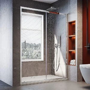 140-150cm Adjustable Wall to Wall Sliding Glass Shower Door