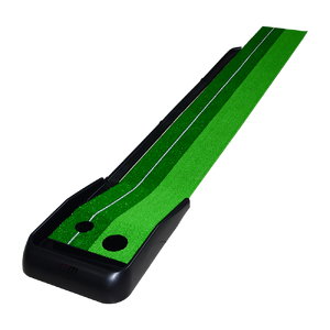 Indoor Practice Putting Green 2.5m Mat Inclined Ball Return Fake Grass 2 Holes