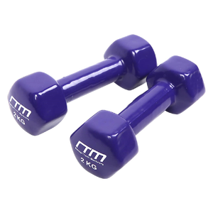 Dumbbells Pair PVC Hand Weights Rubber Coated