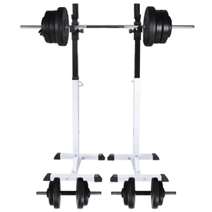 Barbell Squat Rack with Barbell and Dumbbell Set