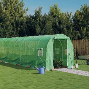 Greenhouse with Steel Frame Green 36 m²